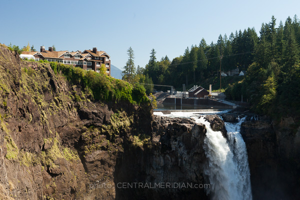 No avoiding this iconic shot from Twin Peaks - Snoqualmie Falls and Salish (aka Great Northern) Resort